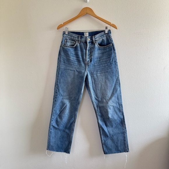 Toteme Classic Cut Denim Jeans Raw Hem size 28 - Picture 2 of 10